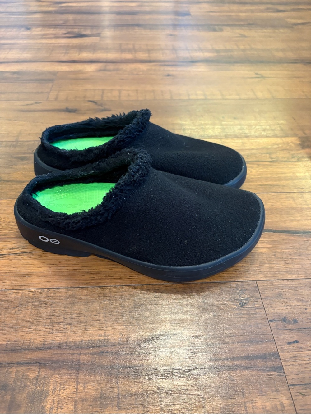 OOFOS OOcoozie Men’s Size 9 Mule Shoes Slides Sandals Slippers Black